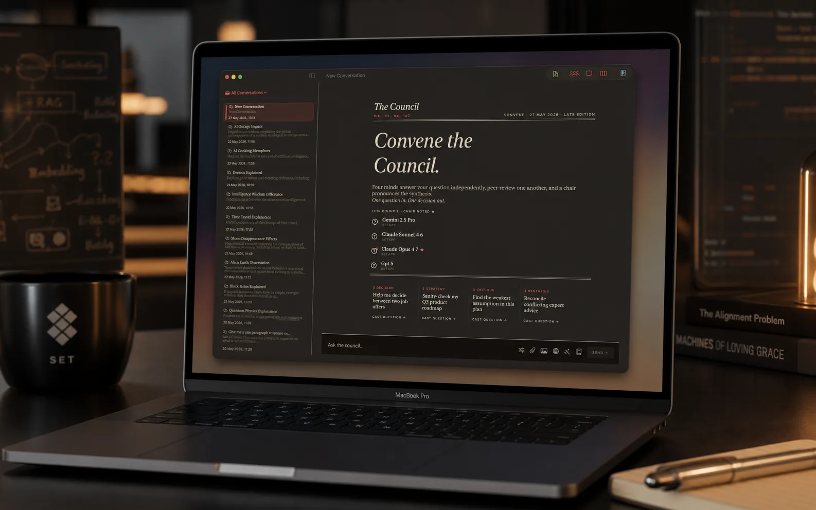 AI Council convening the council in the Editorial theme